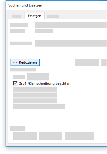 Groß-/Kleinschreibung