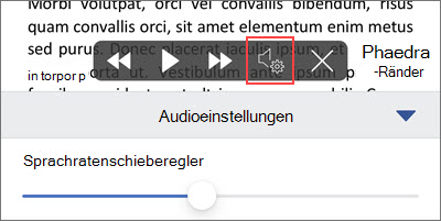 Lesegeschwindigkeit erhöhen oder verringern