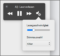 Lesegeschwindigkeit ändern