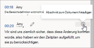 Wählen Sie Abschnitt zum Dokument hinzufügen aus