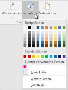Die Optionen für 