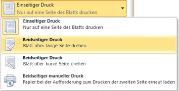 Beide Seiten bedrucken