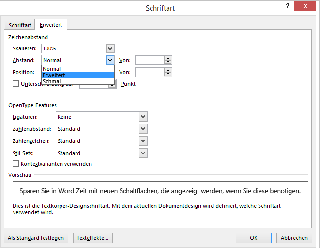 Verwenden Sie das Dialogfeld 
