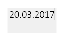 Ein graues (abgeblendetes) Feld kennzeichnet ein bearbeitbares Datumsfeld