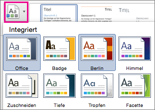 Wählen Sie auf der Registerkarte 