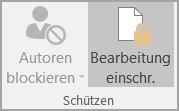 Optionen für den Dokumentschutz