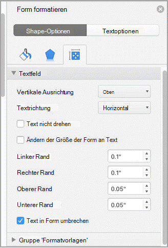Screenshot des Bereichs 