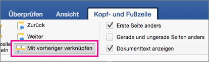 Auf der Registerkarte 