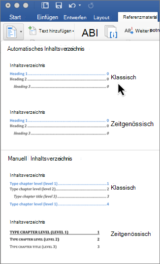Klicken Sie auf der Registerkarte 