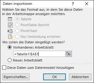 Wählen Sie im Dialogfeld 