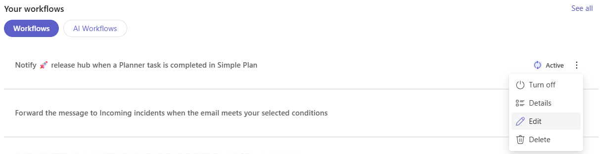 Workflow über Startseite bearbeiten