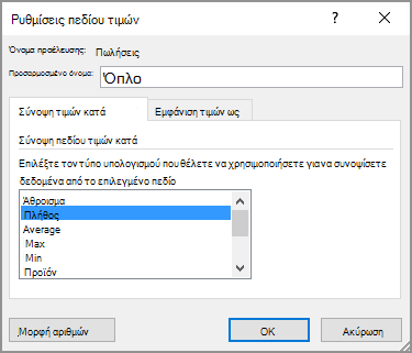 Παραθύρου διαλόγου 