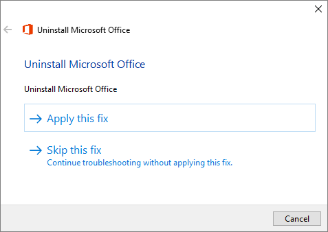 Select Apply this fix