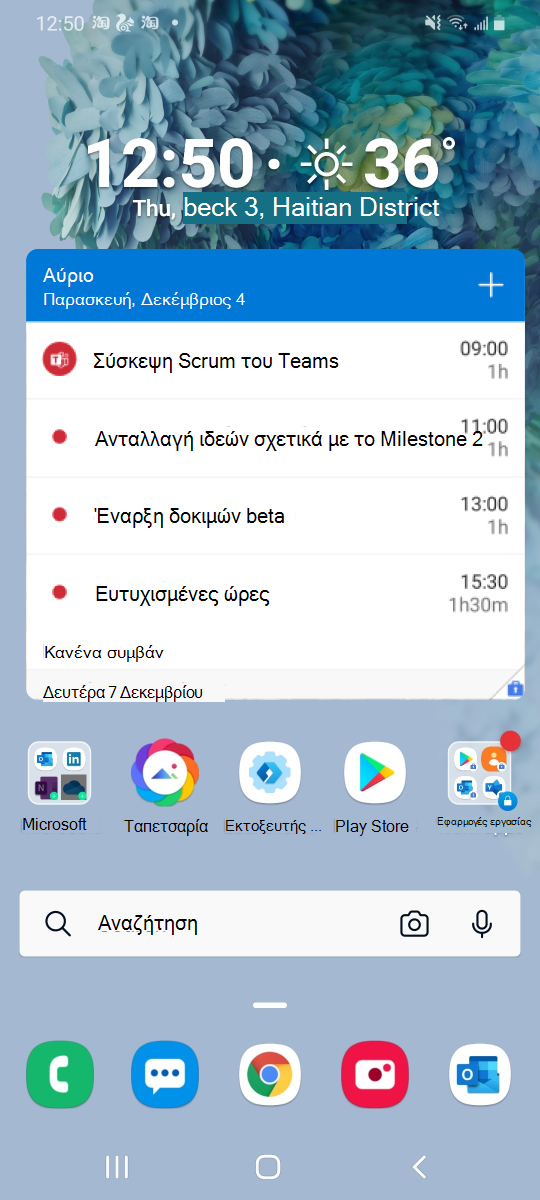 Παράδειγμα γραφικού στοιχείου εργασίας