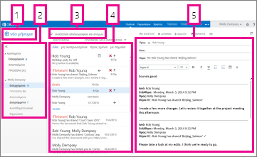Αλληλογραφία στο Outlook Web App