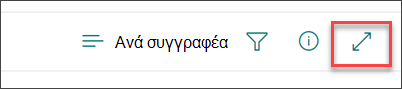 Στιγμιότυπο οθόνης της γραμμής εργασιών ανάπτυξης περιεχομένου