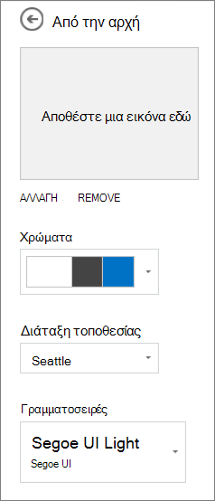 Προσαρμογή του επιλεγμένου θέματος