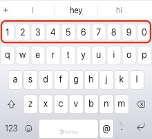 γραμμή αριθμών για ios
