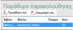 Διαγραφή παρακολούθησης