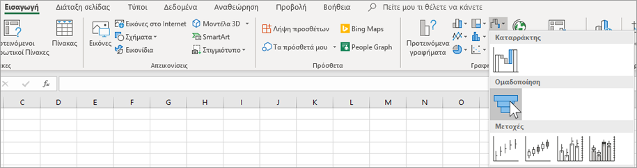 Εισαγωγή γραφήματος ομαδοποίησης.