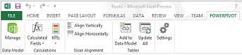 Κορδέλα του PowerPivot