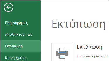 Εκτύπωση επιλεγμένων κελιών