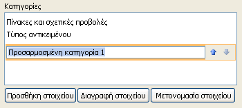 Μια νέα προσαρμοσμένη κατηγορία στο Παράθυρο περιήγησης