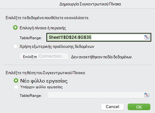 Το παράθυρο διαλόγου 