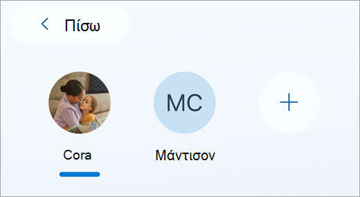 Το καρουζέλ των οικογενειακών avatar στην οθόνη παρακολούθησης απειλών ταυτότητας.