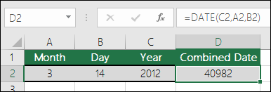 Συνάρτηση DATE, Παράδειγμα 1