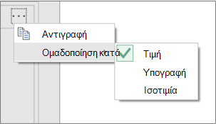 Παράδειγμα πρόσθετων εντολών Group By