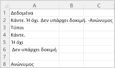 Αποτελέσματα του παραδείγματος 4