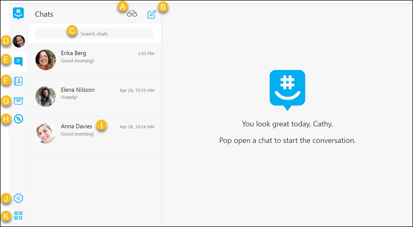 Επισκόπηση των επιλογών GroupMe στο Web