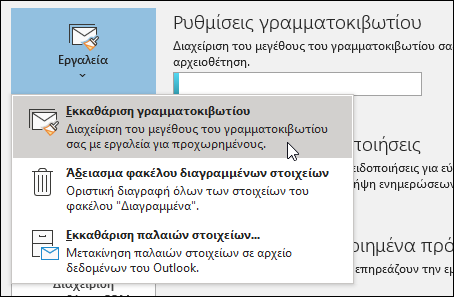 Εκκαθάριση γραμματοκιβωτίου