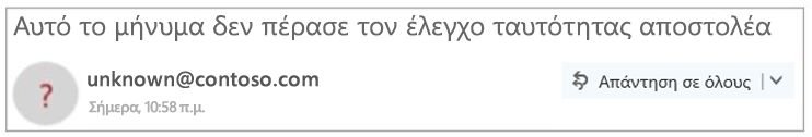 Αποστολέας χωρίς έλεγχο ταυτότητας στο Outlook