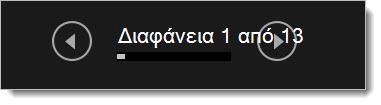 Προβολή παρουσιαστή - Κουμπιά 