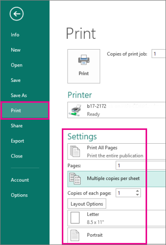 Κάντε κλικ στις επιλογές 