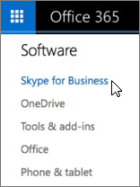 Λίστα λογισμικών του Office 365 με το Skype για επιχειρήσεις