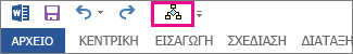 Κουμπί μακροεντολής στη γραμμή εργαλείων Γρήγορης πρόσβασης