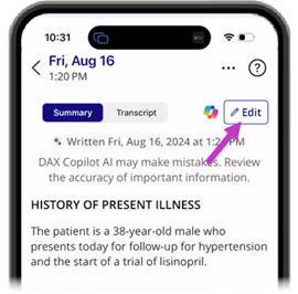 Image shows Summary tab with Edit button highlighted