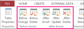Add event driven data macro