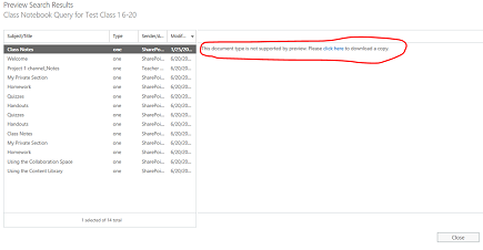 not supported by preview