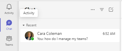 Screenshot of chat.