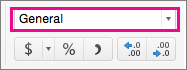 On the Home tab, select General