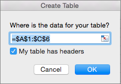 On the Insert tab, select Insert table