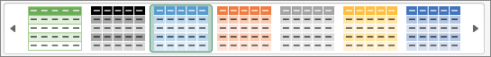 Table styles