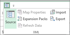 On the Quick Access Toolbar, click XML