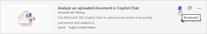 Image showing the Bookmark option