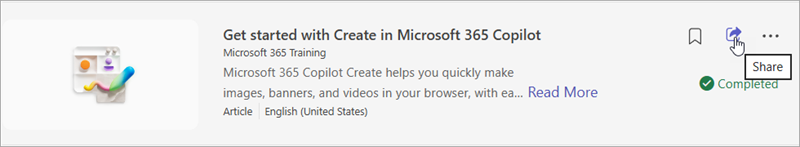 Image showing the share link option