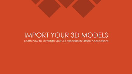 Screen shot of a 3D PowerPoint template title slide